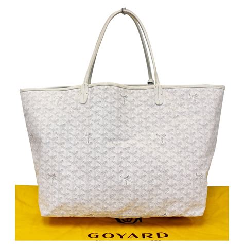 white goyard gm|GOYARD Goyardine Saint Louis GM White .